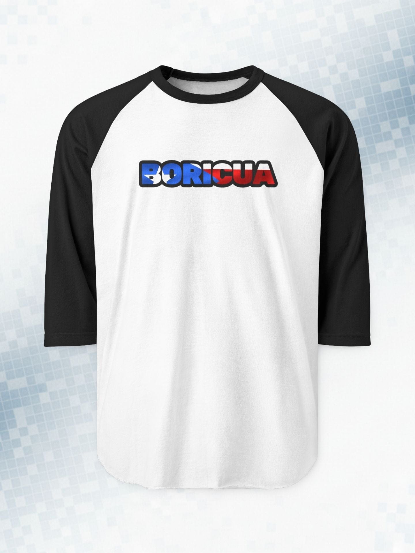 Boricua Three-Quarter Sleeve Raglan Shirt