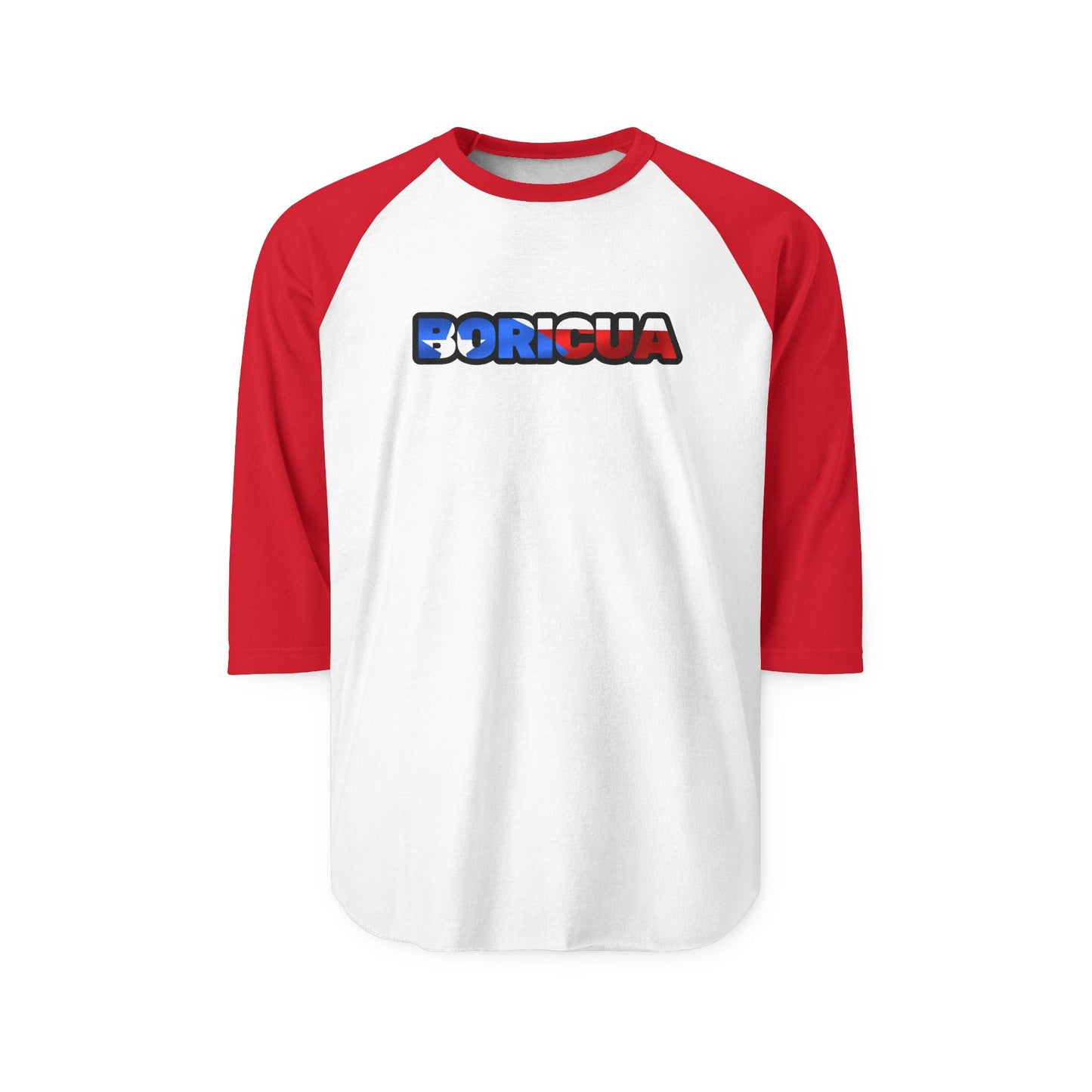 Boricua Three-Quarter Sleeve Raglan Shirt