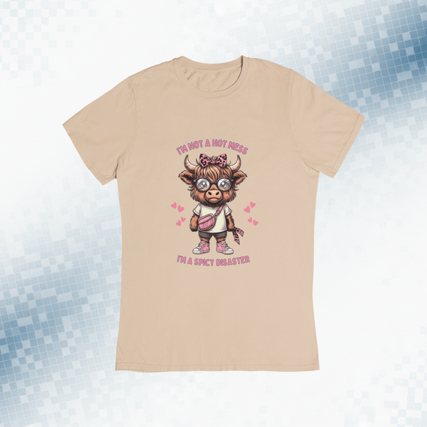 Cute and Sassy Highland Cow Softstyle T-Shirt