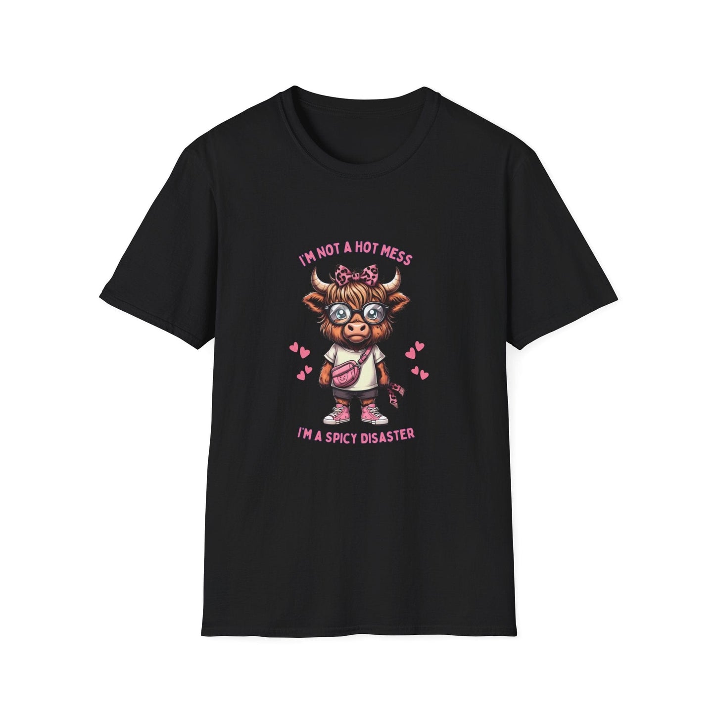 Cute and Sassy Highland Cow Softstyle T-Shirt