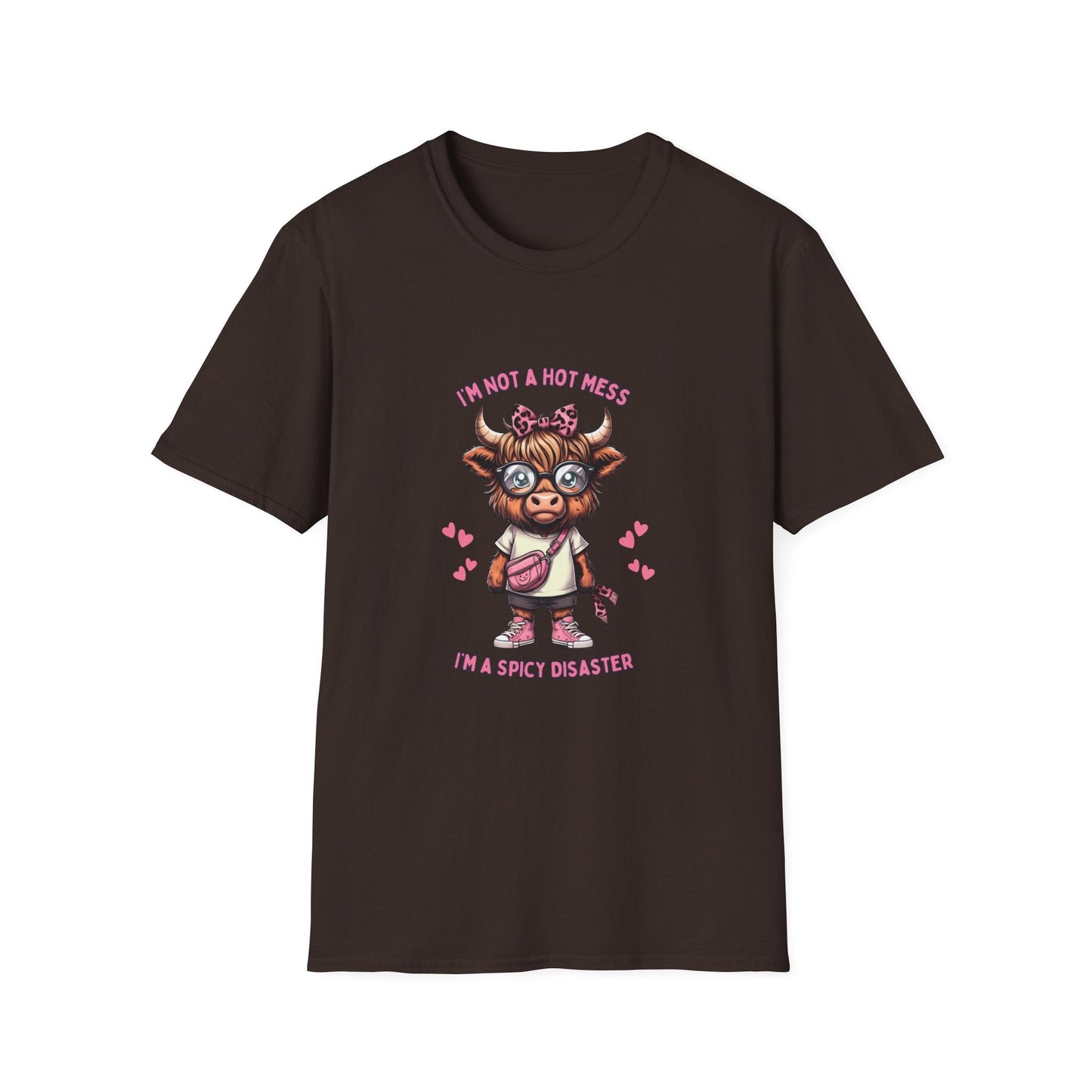 Cute and Sassy Highland Cow Softstyle T-Shirt