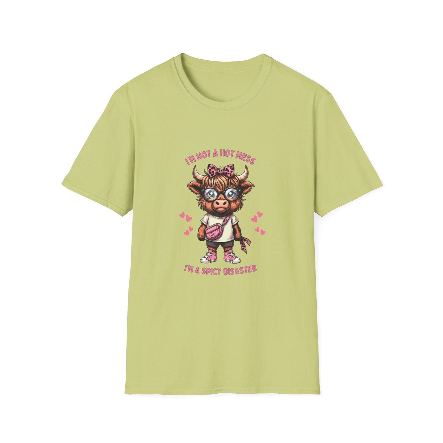 Cute and Sassy Highland Cow Softstyle T-Shirt