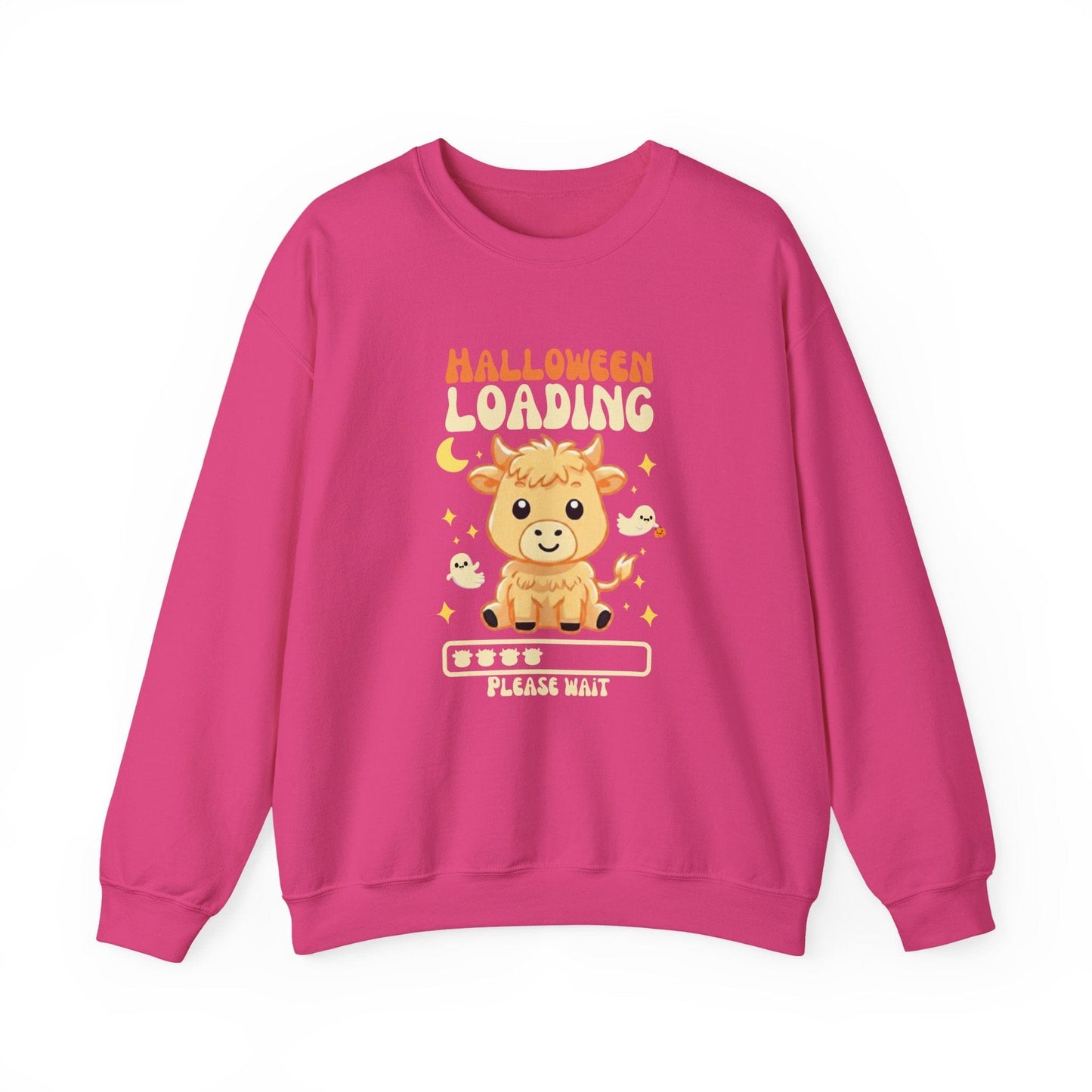 Halloween Loading Highland Cow Sweatshirt - Spooky Cuteness Incoming!