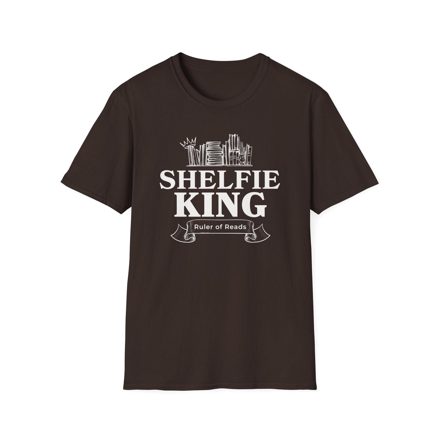 Shelfie King T-Shirt - Rule Your Reading Realm