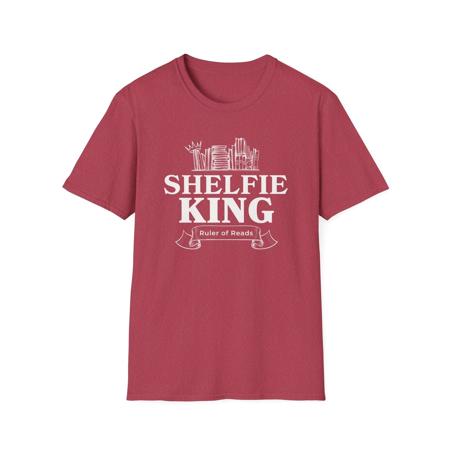 Shelfie King T-Shirt - Rule Your Reading Realm