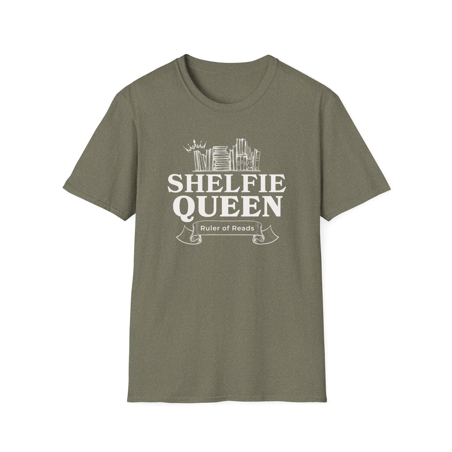 Shelfie Queen T-Shirt - Rule Your Reading Realm