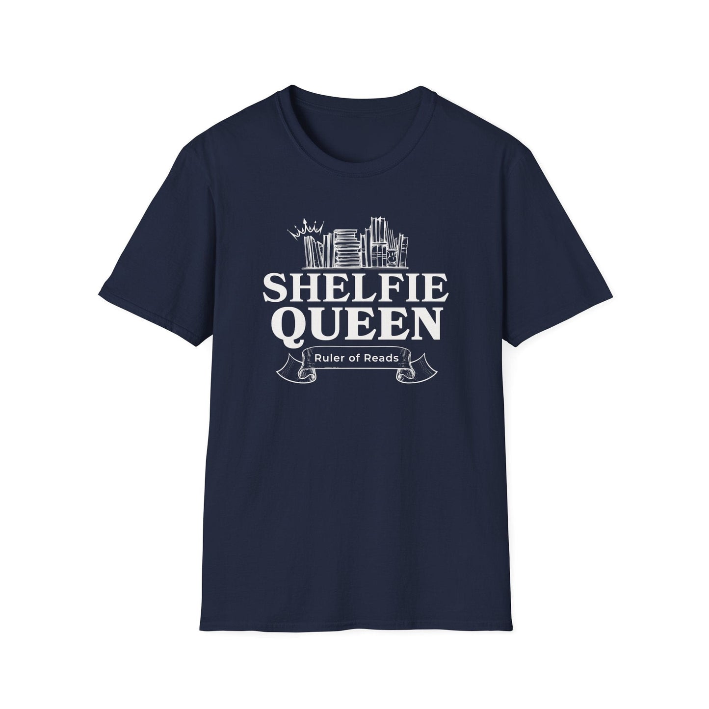 Shelfie Queen T-Shirt - Rule Your Reading Realm