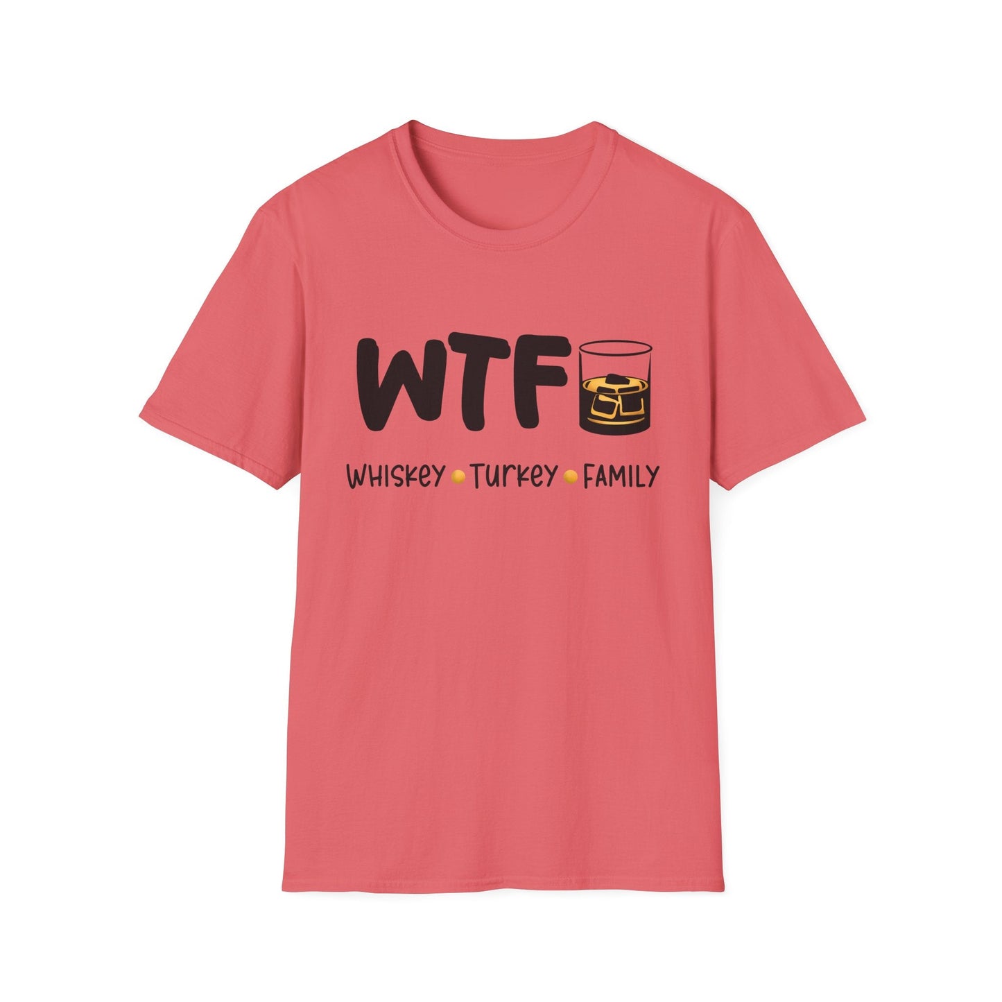 WTF – Whiskey, Turkey, Family Funny Thanksgiving T-Shirt