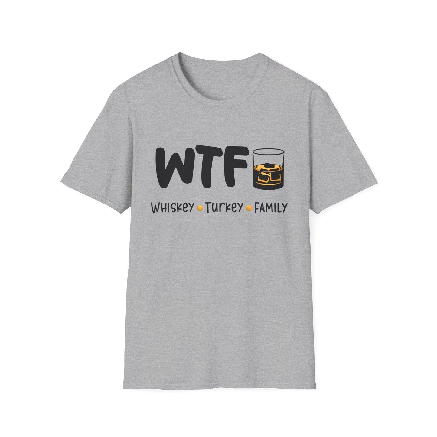 WTF – Whiskey, Turkey, Family Funny Thanksgiving T-Shirt