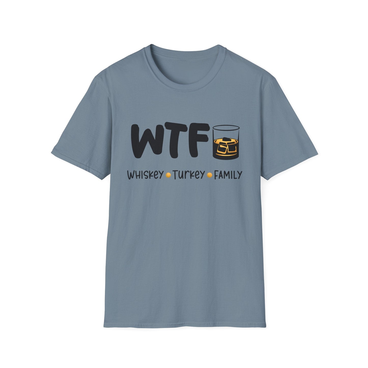 WTF – Whiskey, Turkey, Family Funny Thanksgiving T-Shirt