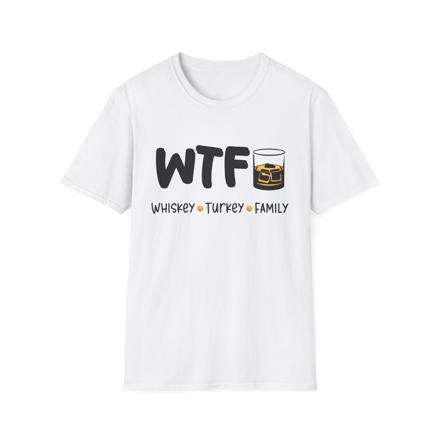 WTF – Whiskey, Turkey, Family Funny Thanksgiving T-Shirt