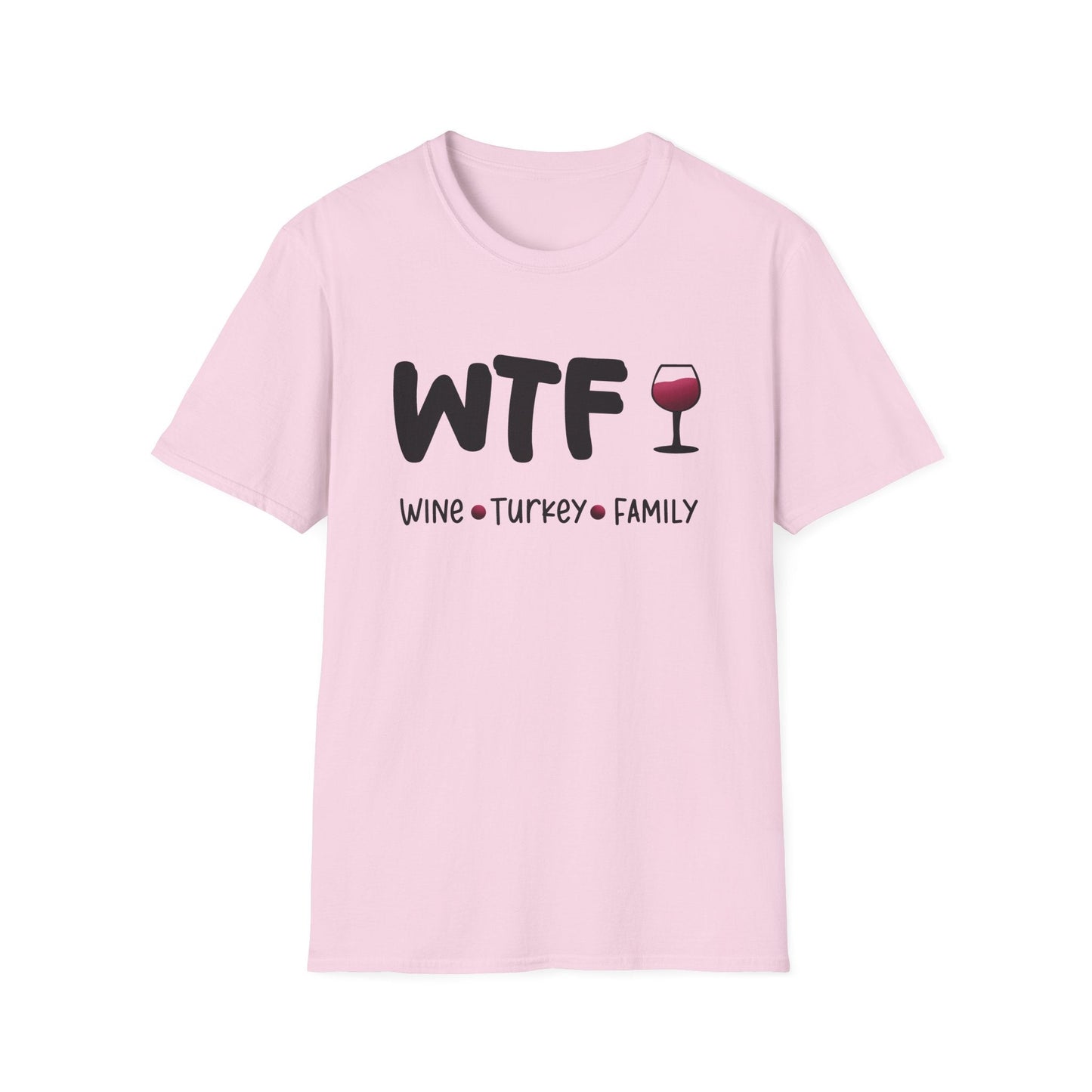 WTF – Wine Turkey, Family Funny Thanksgiving T-Shirt