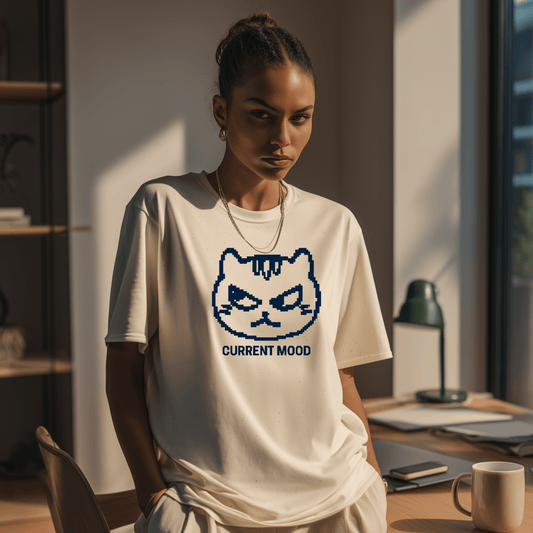 Current Mood Pixel Cat Tee