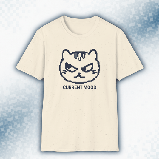 Current Mood Pixel Cat Tee