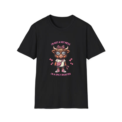 Cute and Sassy Highland Cow Softstyle T-Shirt