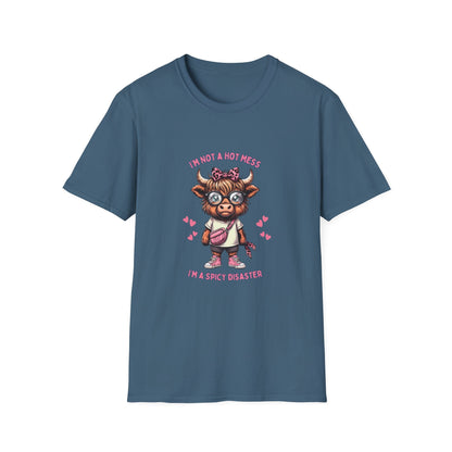 Cute and Sassy Highland Cow Softstyle T-Shirt