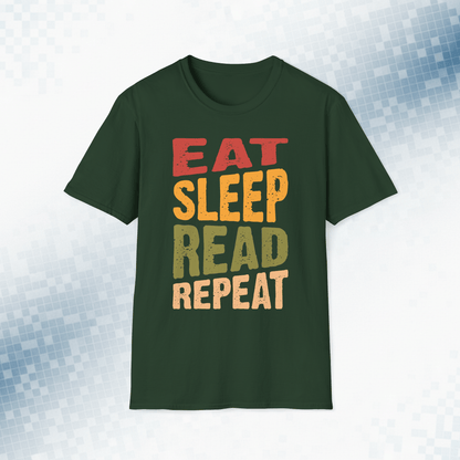 Eat Sleep Read Repeat - Book Lover T-Shirt