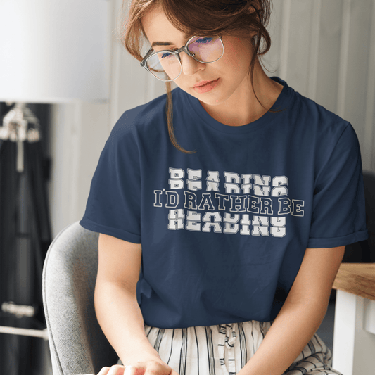 I'd Rather Be Reading — Book Lover Varsity Tee