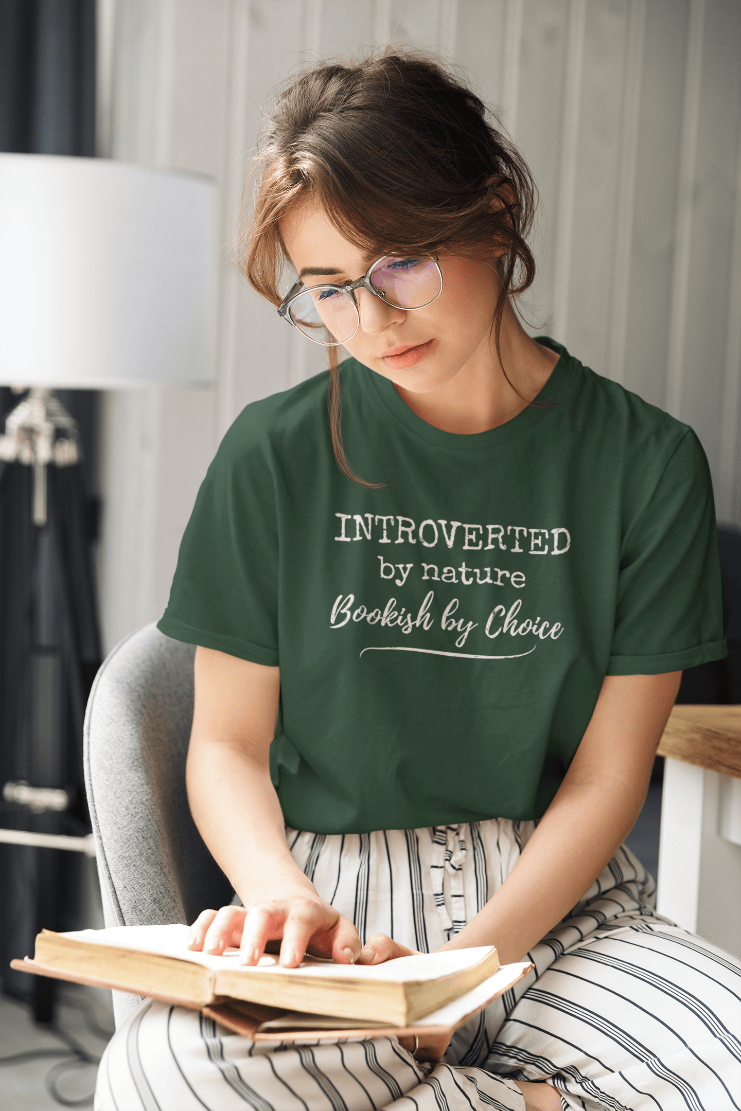 Introverted By Nature - Bookish By Choice T-Shirt