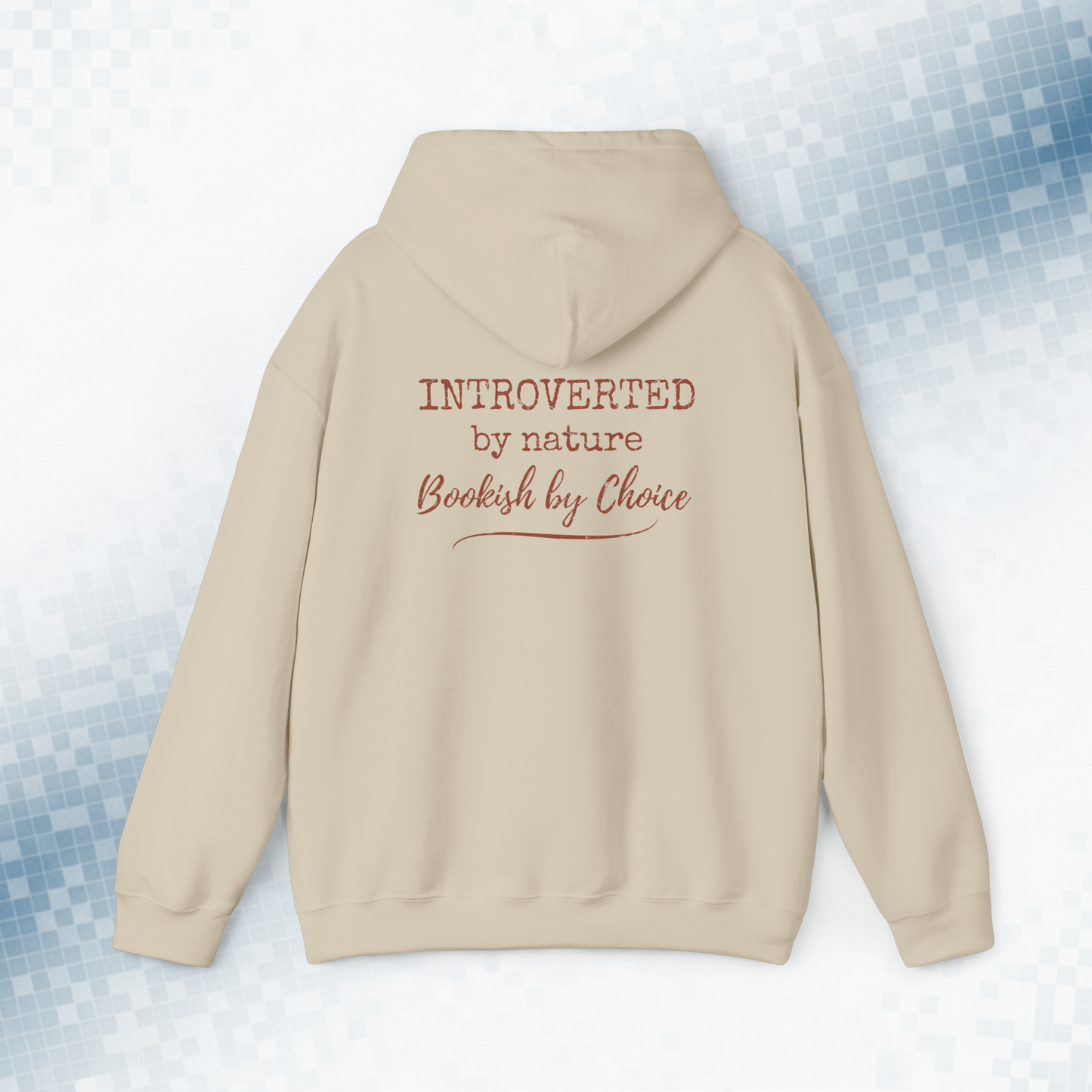 Introverted by Nature · Bookish by Choice – Vintage Reader Hoodie