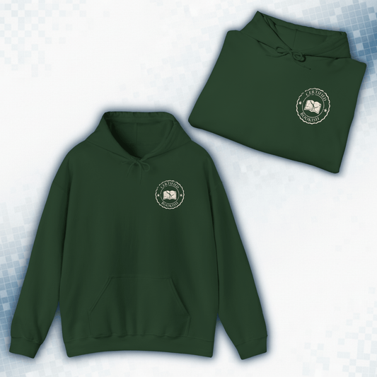 Introverted by Nature · Bookish by Choice – Vintage Reader Hoodie