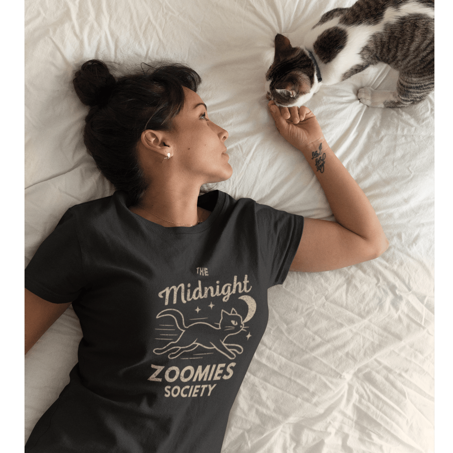 Midnight Zoomies Society - Vintage Cat Tee
