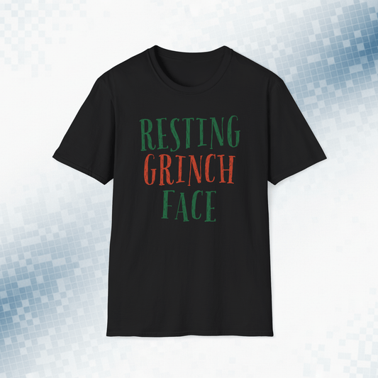 Resting Grinch Face - Funny Vintage Holiday T-Shirt