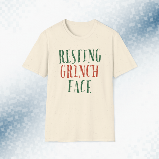 Resting Grinch Face - Funny Vintage Holiday T-Shirt