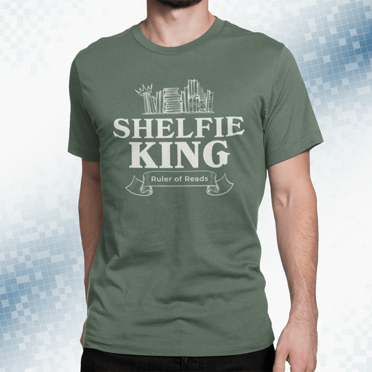 Shelfie King T-Shirt - Rule Your Reading Realm