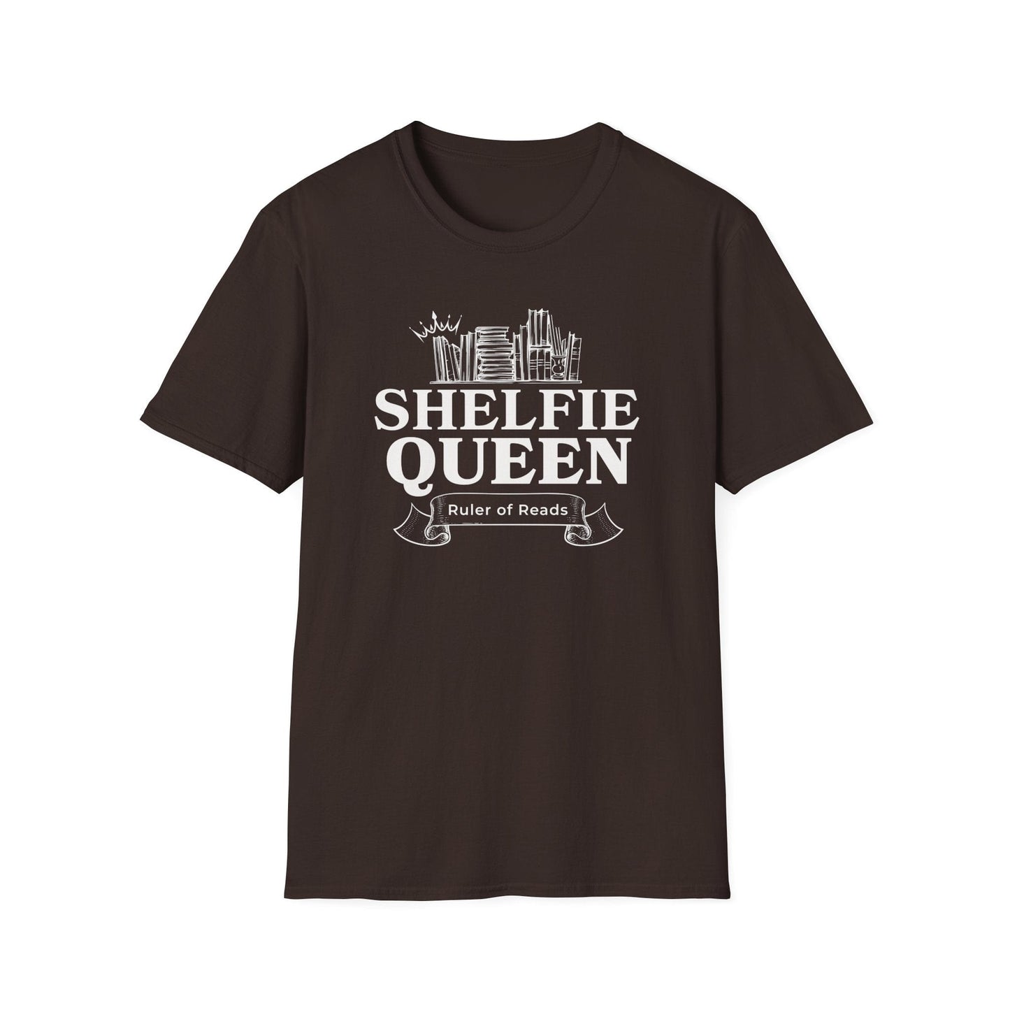 Shelfie Queen T-Shirt - Rule Your Reading Realm