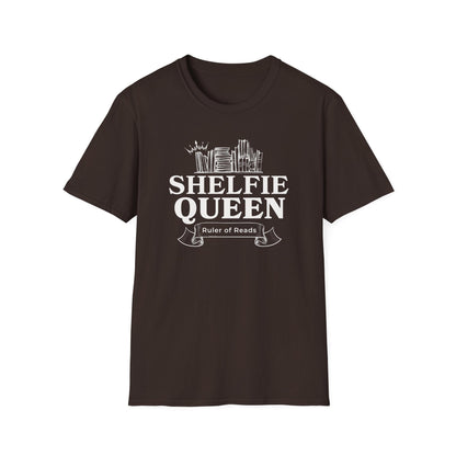 Shelfie Queen T-Shirt - Rule Your Reading Realm