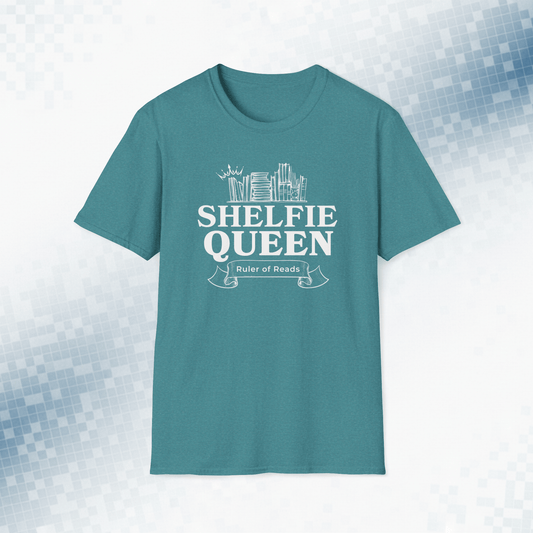 Shelfie Queen T-Shirt - Rule Your Reading Realm