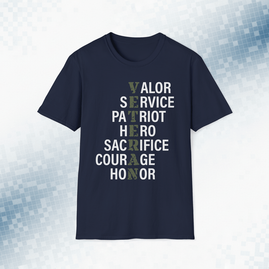 Valor & Service Veteran T-Shirt