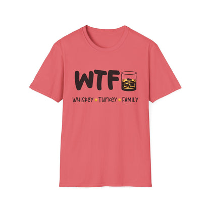 WTF – Whiskey, Turkey, Family Funny Thanksgiving T-Shirt